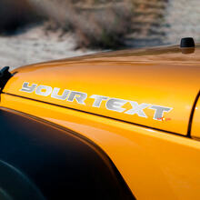 Chrome Lettering Bonnet Vinyl Decal for Jeep Wrangler 2