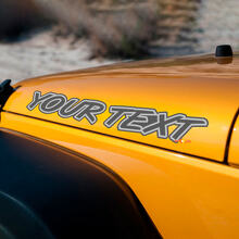 Lettering with Outline Hood Vinyl Decal for Jeep Wrangler 2