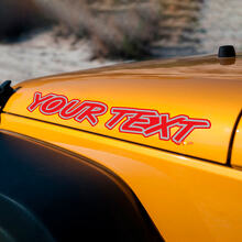 Lettering with Outline Hood Vinyl Decal for Jeep Wrangler 3
