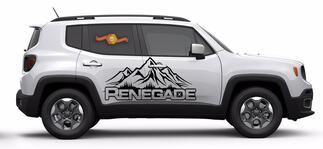 JEEP RENEGADE 2015 2016 VINYL SIDE DECALS 2PC SET LEFT & RIGHT