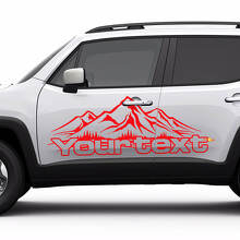 Mountains Style Side Vinyl Decals Set for Jeep Renegade_3