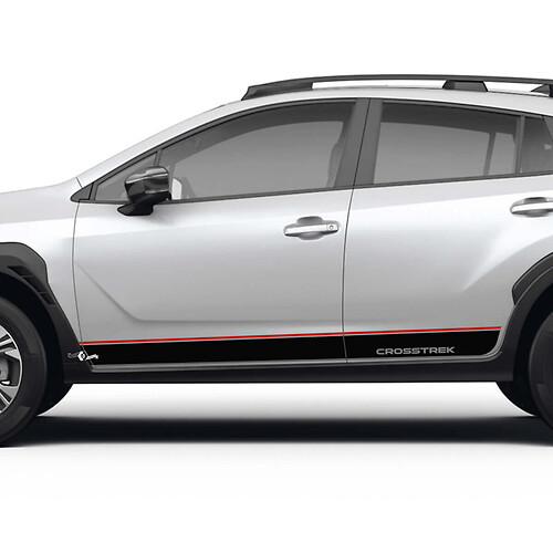 Side Doors Stripes Rocker Panel for Subaru Crosstrek Vinyl Decals Stickers Graphics 2 colours
