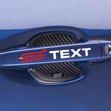 STI-Style Door Handle Custom Text Vinyl Decal Set for Subaru_5