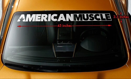 AMERICAN MUSCLE CAR MURICA Windshield Banner Premium Vinyl Decal Sticker 45x3.5