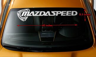 MAZDA ROTARY MAZDASPEED RX7 RX8 Windshield Banner Vinyl Decal Sticker 40