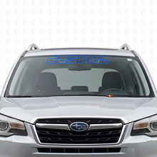 Custom Outline Windshield Banner Vinyl Decal for Suba Forester_2
