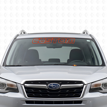 Custom Outline Windshield Banner Vinyl Decal for Suba Forester_4