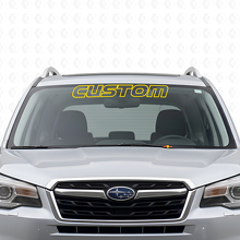 Custom Outline Windshield Banner Vinyl Decal for Suba Forester_5