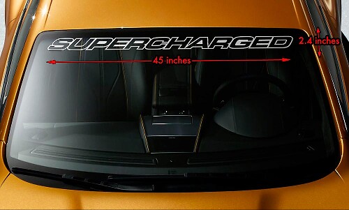 Supercharged Windshield Banner Vinyl Decal Sticker