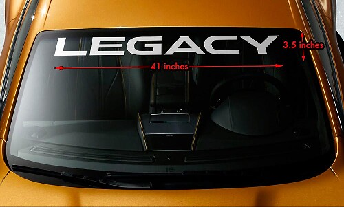 Suba LEGACY Premium Windshield Banner Long Lasting Vinyl Decal Sticker 41x3.5