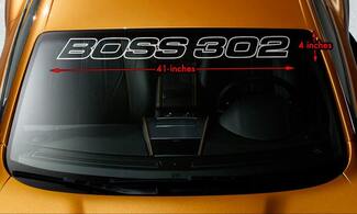 BOSS 302 MUSTANG OUTLINED Premium Windshield Banner Vinyl Decal Sticker 41x4