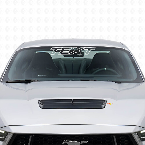 Custom Outlined Windshield Banner Vinyl Decal