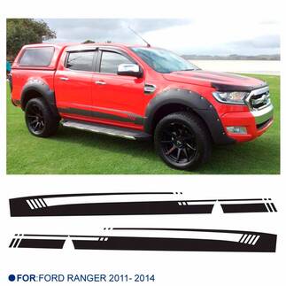 2 PC side stripe graphic Vinyl sticker for Ford Ranger 2014 ranger sticker