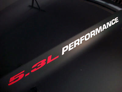 5.3L PERFORMANCE (pair) Hood sticker decals emblem 2 for Chevy Silverado GMC Sierra
