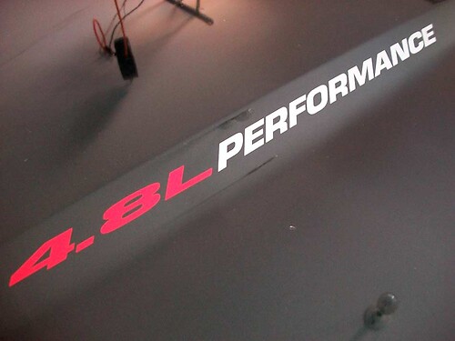 4.8L Performance Hood Vinyl Decal Sticker for Chevrolet Silverado