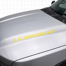 6.8L Custom V10 Hood Vinyl Decals for Musclecar F-250/350 Super Duty Excursion_5
