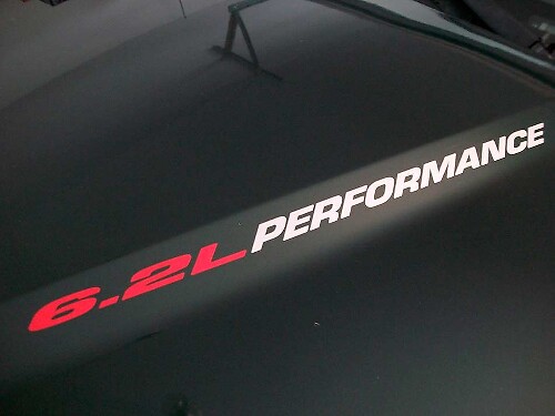6.2L Performance Hood Vinyl Decal Sticker for Chevrolet Silverado