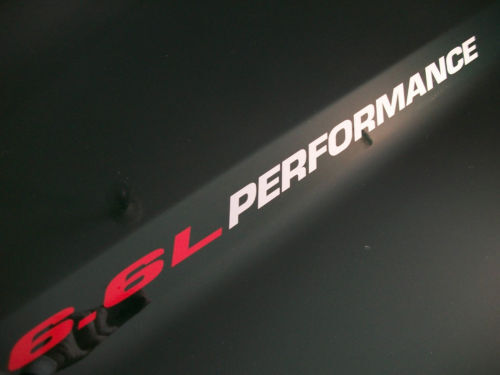 6.6L Performance Hood Vinyl Decal Sticker for Chevrolet Silverado 2500HD