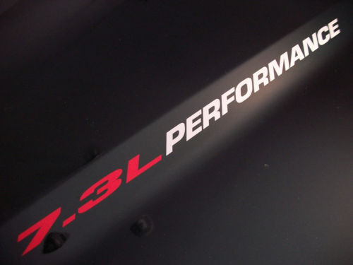 7.3L Performance (pair) Hood vinyl sticker decals emblem