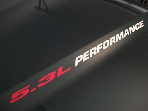 5.3L PERFORMANCE Hood decal Chevy Z71 Avalanche 04 05 06 07 08 09 2010 2011 2012