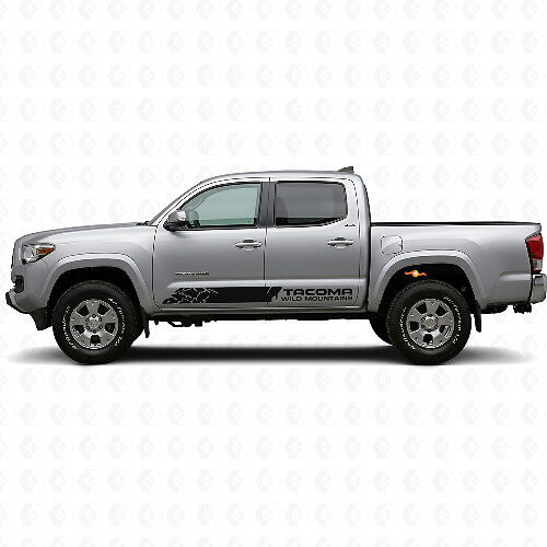  Wild Mountains Side Stripes Vinyl Decals Kit for Toyota Tacoma 2016