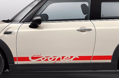 Mini Cooper S F56 2014-2016 - side stripes graphics Porsche Carrera RS style-1