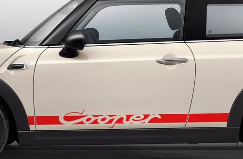 Mini Cooper S F56 2014-2016 - side stripes graphics Porsche Carrera RS style-1