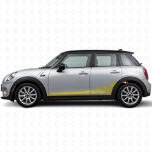 Checkered Flag Side Stripes Vinyl Decals Kit for Mini Cooper F56_5