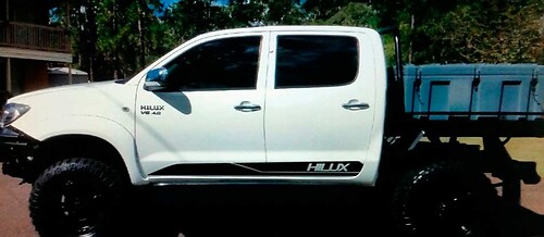 Branded Stripes Side Vinyl Decal Sticker for Toyota Hilux