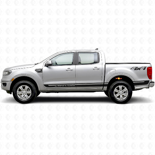 Custom 4x4 Side Stripes Vinyl Decals Kit for Musclecar Ranger