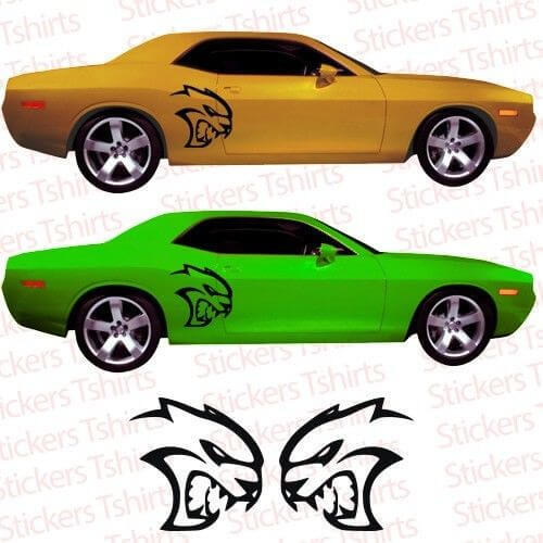 Hellcat Style Door Vinyl Decal for Dodge Challenger