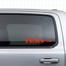 Powered By with Custom Text Side Window Vinyl Decal Pair for Dodge Ram_4