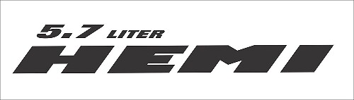 5.7 Litre HEMI Style Vinyl Decal Stickers