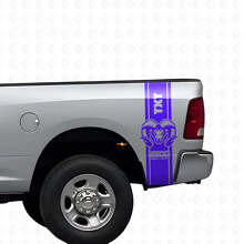 Hemi Style Rear Side & Hood Stripes Vinyl Decal Kit for Dodge Ram 1500 2500_2