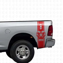 Hemi Style Rear Side & Hood Stripes Vinyl Decal Kit for Dodge Ram 1500 2500_3
