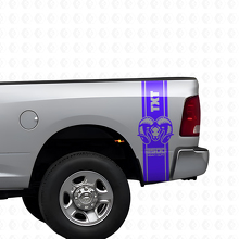 Hemi Custom Text Rear Side Stripes Vinyl Decal Kit for Dodge Ram 1500 2500_2