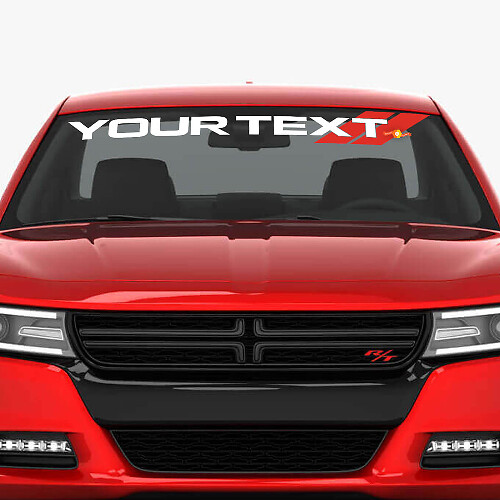 Custom Text Vehicle Windscreen Sticker Logo Vinyl Decals Graphics For Dodge