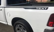 Custom Text Style Stripes Side Vinyl Decal Sticker for Dodge Ram 1500_2
