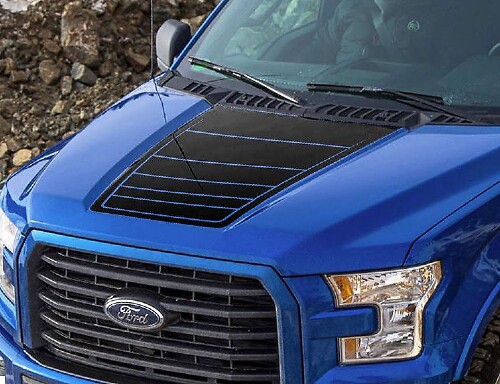 Blackout Style Hood Vinyl Decal Sticker for Musclecar truck 2015-2016