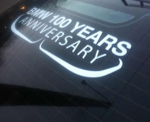 BMW Anniversary window sticker BMW MPower 100 Years Sticker decal
