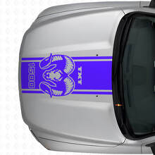 Hemi Custom Text Hood Stripe Vinyl Decal for Dodge Ram 1500 2500_2