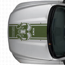 Hemi Custom Text Hood Stripe Vinyl Decal for Dodge Ram 1500 2500_3