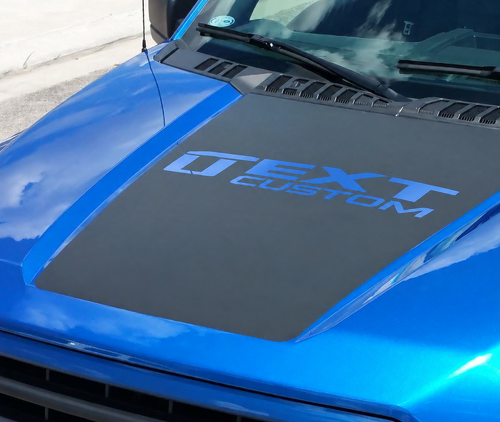 Custom Text Hood Stripe Vinyl Sticker Graphic for Musclecar truck 2015-2016