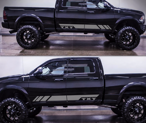 Custom Text Side Stripe Sticker Decal Graphic Body Kit for Dodge Ram Grille Tail Light Cover