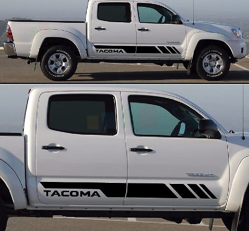 Decal sticker stripes kit For TOYOTA TACOMA side steps gear 2017 2016 2015 2014

