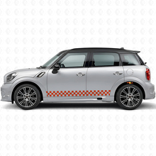 Checkered Side Stripes Vinyl Decal Kit for Mini Countryman R60_3