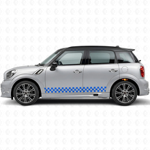 Checkered Side Stripes Vinyl Decal Kit for Mini Countryman R60_4