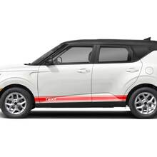 Side Door Racing Stripes Graphic Stickers Decals FOR KIA SOUL
 2