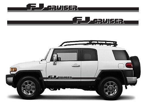 Branded Side Stripes Vinyl Decal Kit for Toyota FJ Cruiser