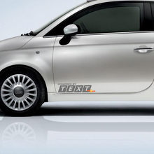 Propulsé par Autocollant en vinyle texte personnalisé Emblème Logo Graphique pour Fiat 500 Abarth 2